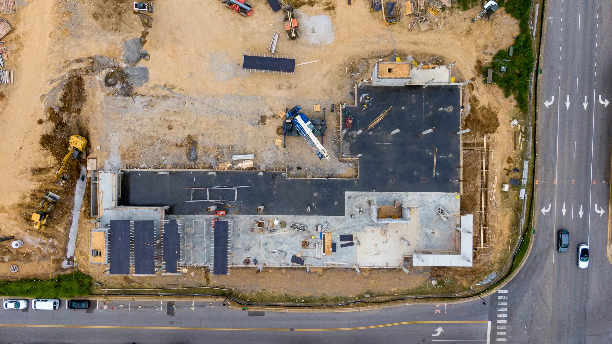Monitoreo de sitio en construcción con drone.